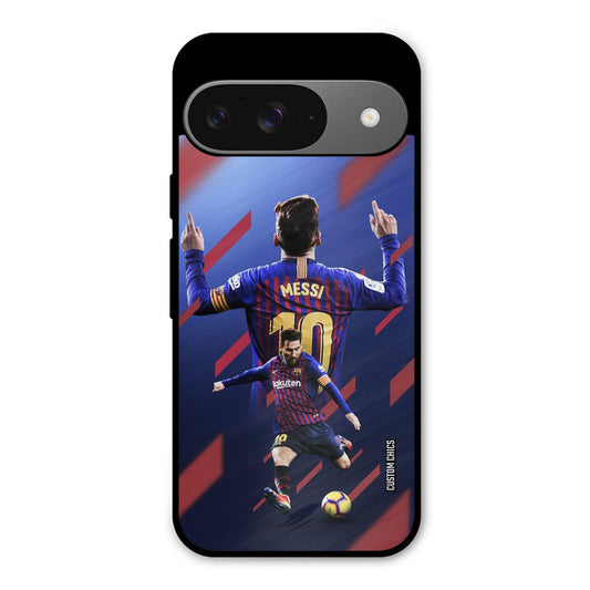 Playing Messi Google Pixel 9 Mobile Back Cover - Sports PrintShield Case
