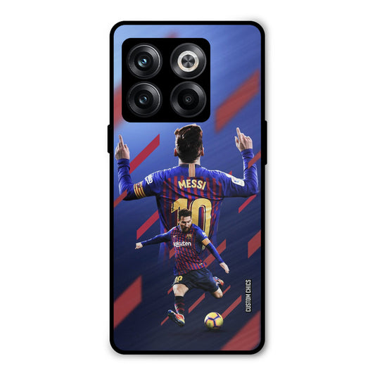 Playing Messi Oneplus 10T Mobile Back Cover - Sports PrintShield Case