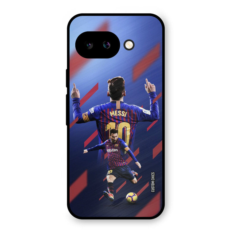 Playing Messi Google Pixel 9A Mobile Back Cover - Sports PrintShield Case