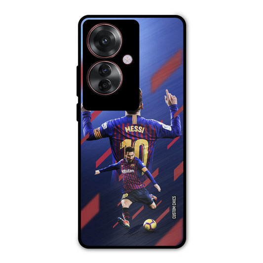 Playing Messi Oppo F25 Pro Mobile Back Cover - Sports PrintShield Case