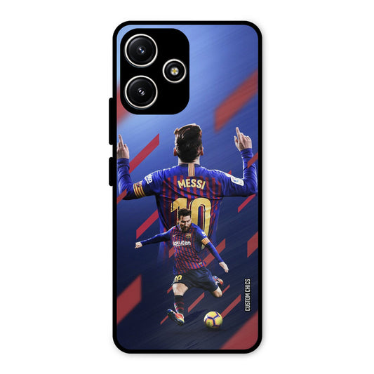 Playing Messi Redmi 12 5G Mobile Back Cover - Sports PrintShield Case