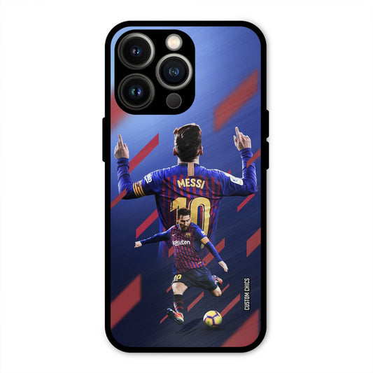 Playing Messi  iPhone 13 Pro Mobile Back Cover - Sports PrintShield Case