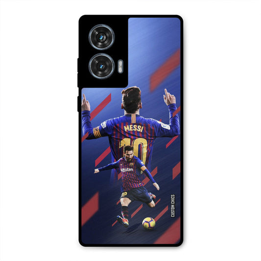 Playing Messi Moto G96 Mobile Back Cover - Sports PrintShield Case
