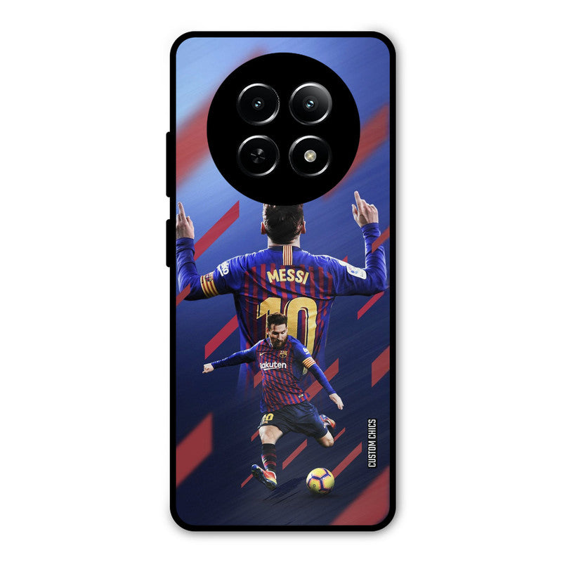 Playing Messi Realme Narzo N65 Mobile Back Cover - Sports PrintShield Case