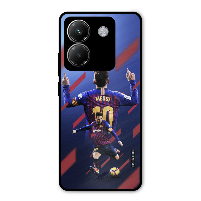 Playing Messi Poco M7 Pro Mobile Back Cover - Sports PrintShield Case