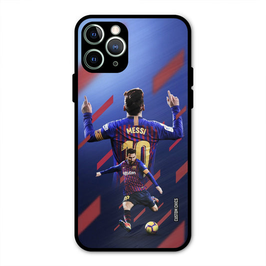 Playing Messi  iPhone 11 Pro Max Mobile Back Cover - Sports PrintShield Case