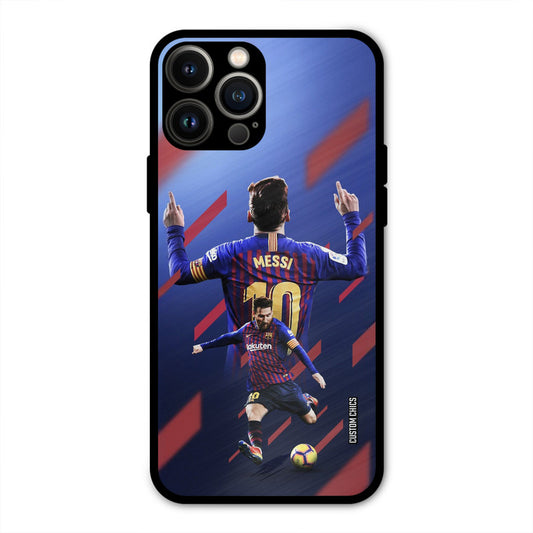Playing Messi  iPhone 13 Pro Max Mobile Back Cover - Sports PrintShield Case