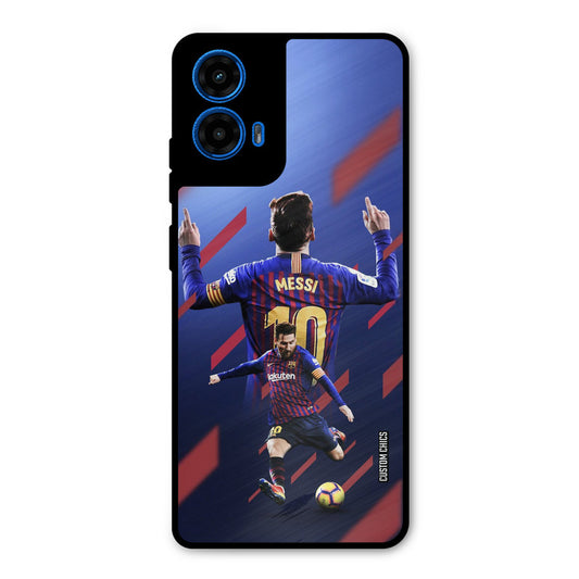 Playing Messi Moto G45 Mobile Back Cover - Sports PrintShield Case