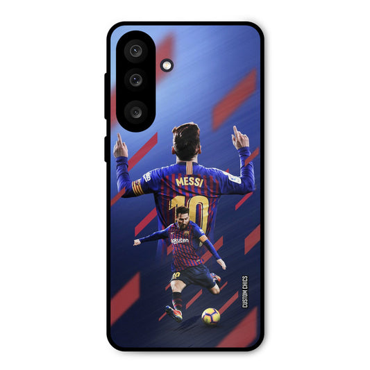 Playing Messi Samsung Galaxy M56 Mobile Back Cover - Sports PrintShield Case