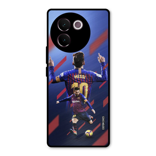 Playing Messi Vivo V30e Mobile Back Cover - Sports PrintShield Case