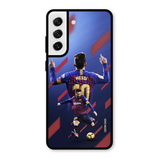 Playing Messi Samsung Galaxy S21 FE 5G Mobile Back Cover - Sports PrintShield Case
