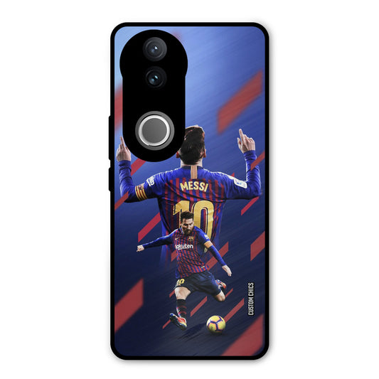 Playing Messi Vivo V50 Mobile Back Cover - Sports PrintShield Case