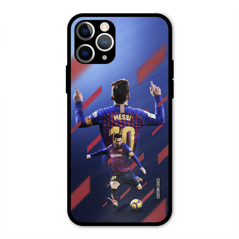Playing Messi  iPhone 11 Pro Mobile Back Cover - Sports PrintShield Case