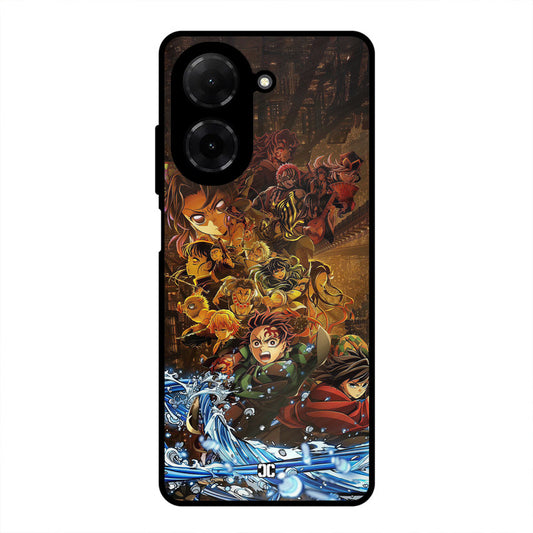 Demon Slayers Poco C71 Mobile Back Cover - Anime PrintShield Case