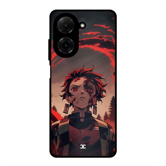 Raging Tanjiro Poco C71 Mobile Back Cover - Anime PrintShield Case