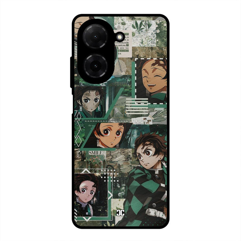 Tanjiro Thoughts Poco C71 Mobile Back Cover - Anime PrintShield Case