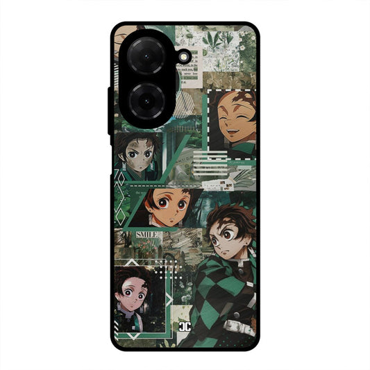 Tanjiro Thoughts Poco C71 Mobile Back Cover - Anime PrintShield Case