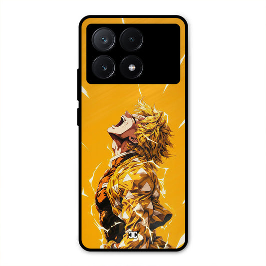 Shouting Zenitsu Poco X6 Pro Mobile Back Cover - Anime PrintShield Case