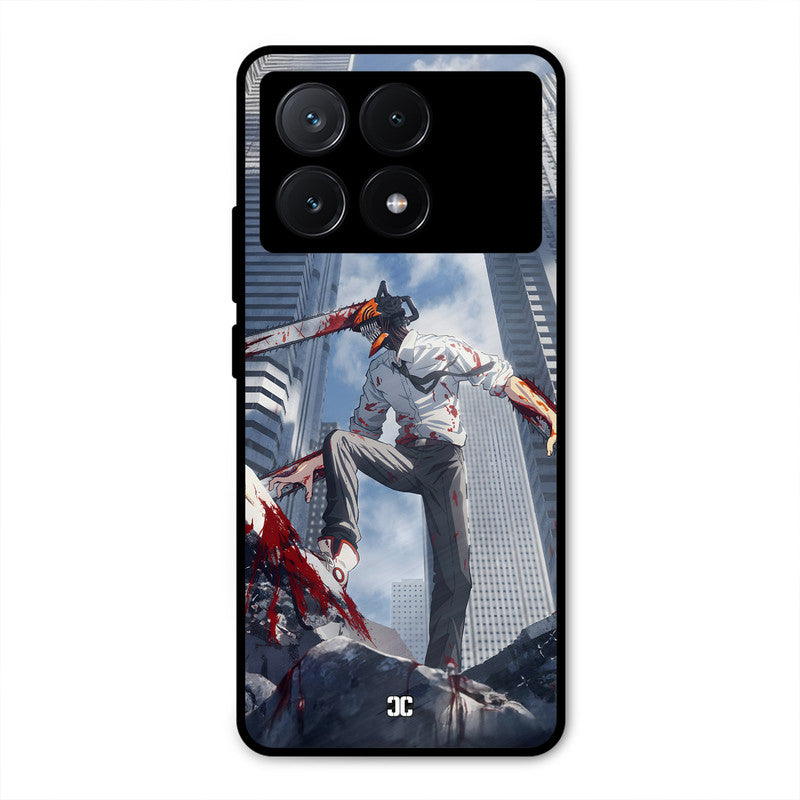 Denji Fighting Poco X6 Pro Mobile Back Cover - Anime PrintShield Case