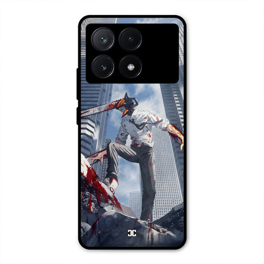 Denji Fighting Poco X6 Pro Mobile Back Cover - Anime PrintShield Case