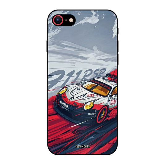 Porche Vector iPhone SE 2020 Mobile Back Cover - Car&Bike PrintShield Case