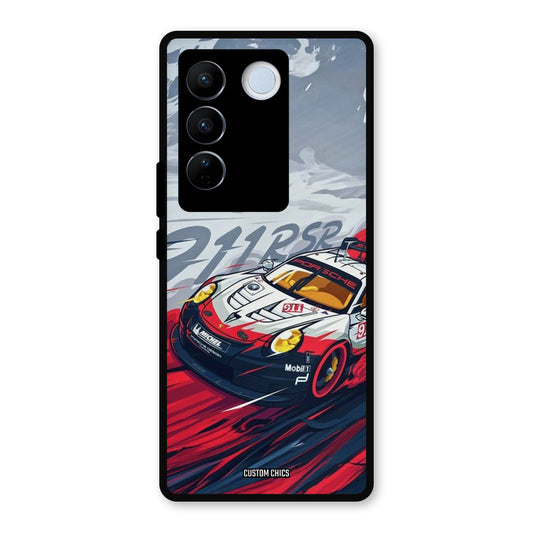 Porche Vector Vivo V27 Pro Mobile Back Cover - Car&Bike PrintShield Case