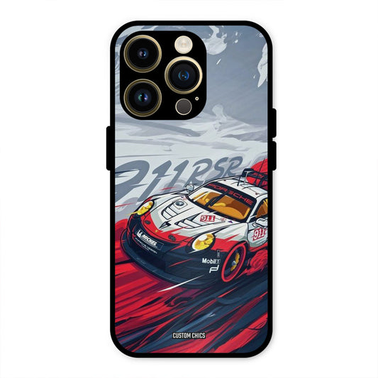 Porche Vector iPhone 14 Pro Mobile Back Cover - Car&Bike PrintShield Case
