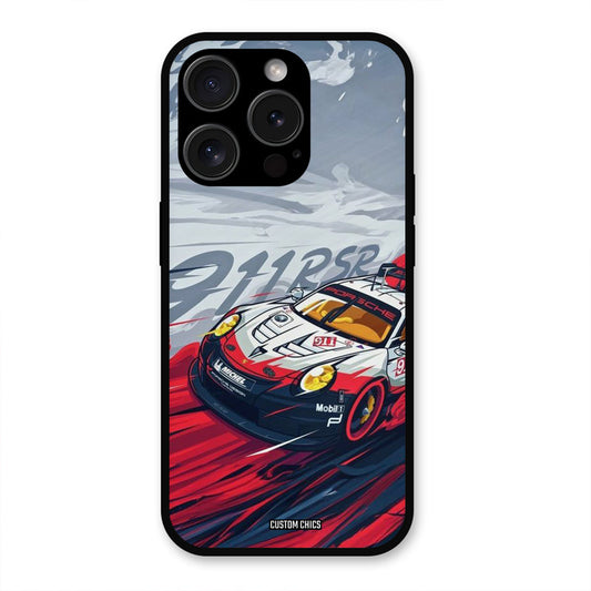 Porche Vector iPhone 15 Pro Mobile Back Cover - Car&Bike PrintShield Case