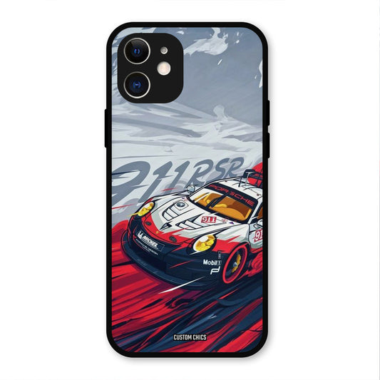 Porche Vector iPhone 12 Mobile Back Cover - Car&Bike PrintShield Case