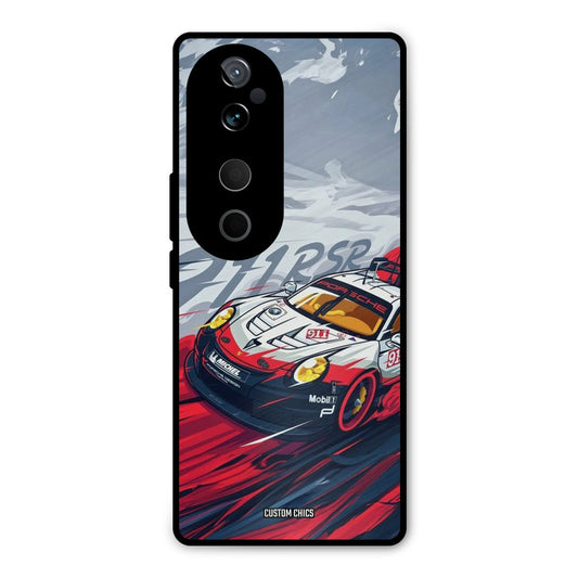 Porche Vector Vivo V40 Mobile Back Cover - Car&Bike PrintShield Case