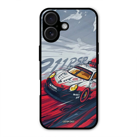 Porche Vector iPhone 16 Plus Mobile Back Cover - Car&Bike PrintShield Case