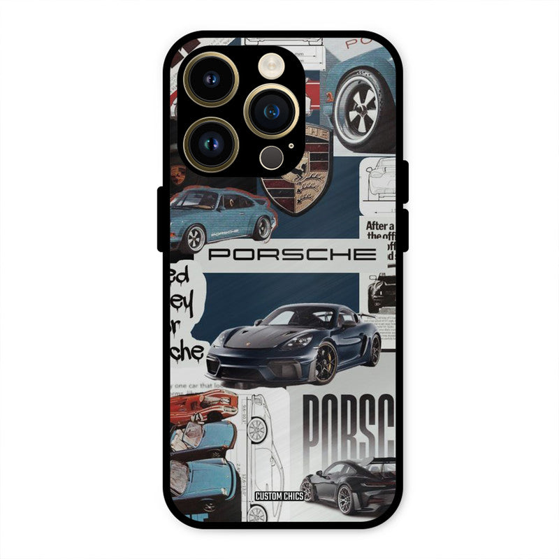 Porsche Group Art iPhone 14 Pro Mobile Back Cover - Car&Bike PrintShield Case