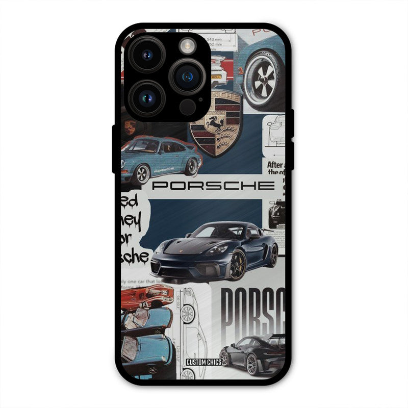 Porsche Group Art iPhone 14 Pro Max Mobile Back Cover - Car&Bike PrintShield Case