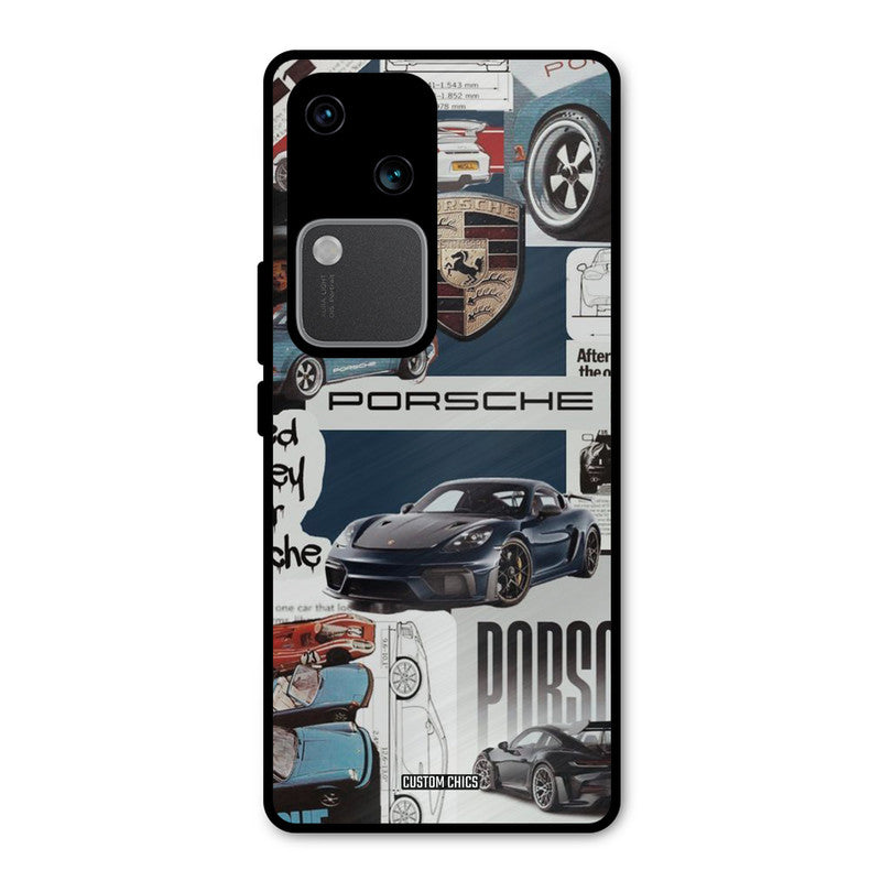 Porsche Group Art Vivo V30 Mobile Back Cover - Car&Bike PrintShield Case