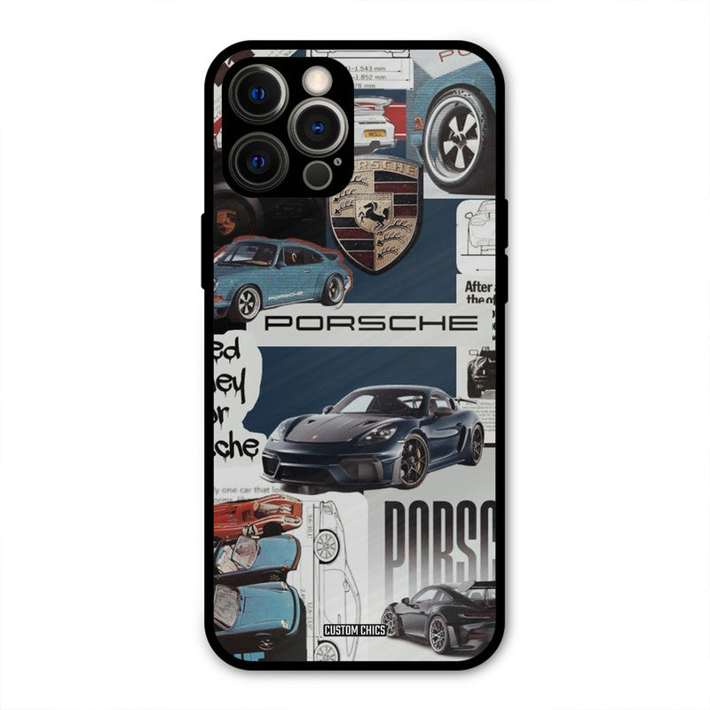 Porsche Group Art iPhone 12 Pro Max Mobile Back Cover - Car&Bike PrintShield Case