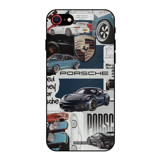 Porsche Group Art iPhone SE 2020 Mobile Back Cover - Car&Bike PrintShield Case