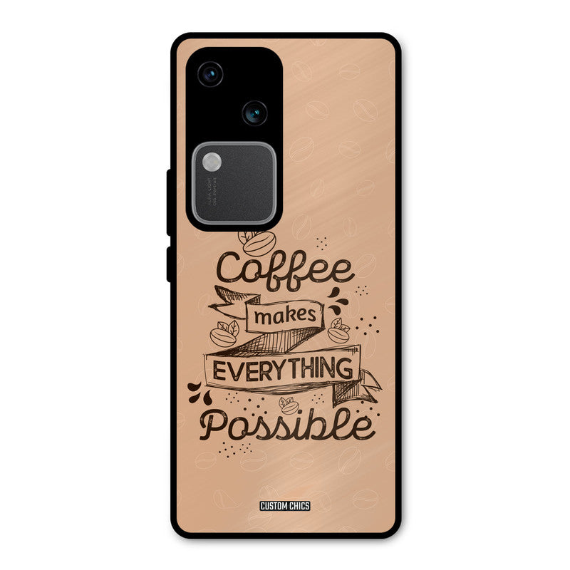 Possible Coffee Vivo V30 Mobile Back Cover - Typography PrintShield Case