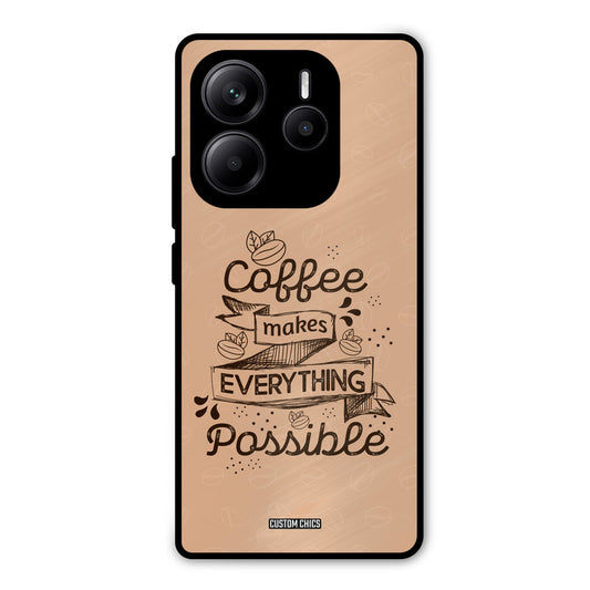 Possible Coffee Redmi Note 14 Mobile Back Cover - Typography PrintShield Case