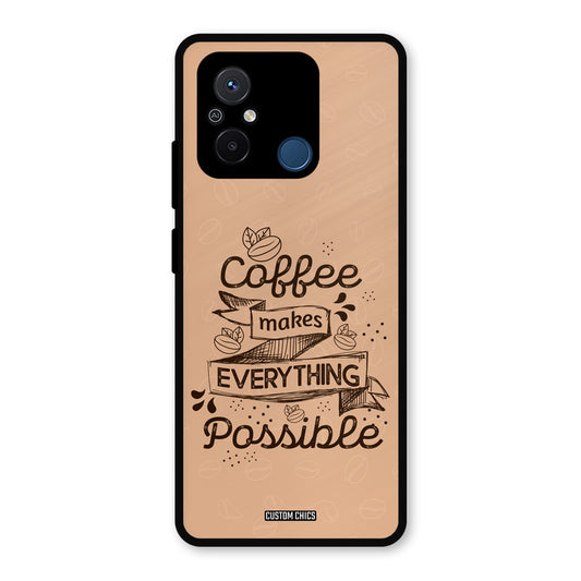 Possible Coffee Redmi 12c Mobile Back Cover - Typography PrintShield Case