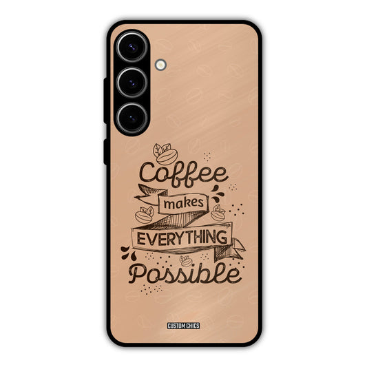 Possible Coffee Samsung Galaxy S24 Plus Mobile Back Cover - Typography PrintShield Case