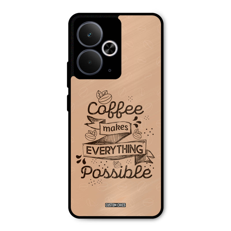 Possible Coffee Realme 14T Mobile Back Cover - Typography PrintShield Case