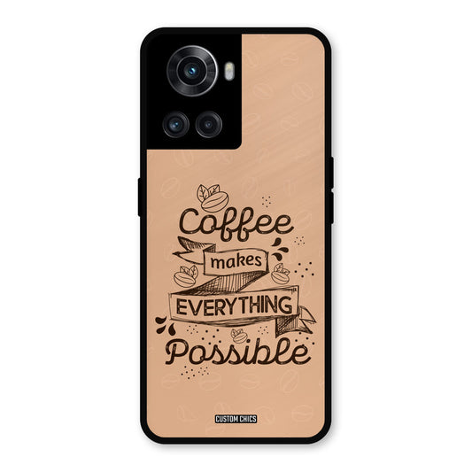 Possible Coffee OnePlus 10R Mobile Back Cover - Typography PrintShield Case
