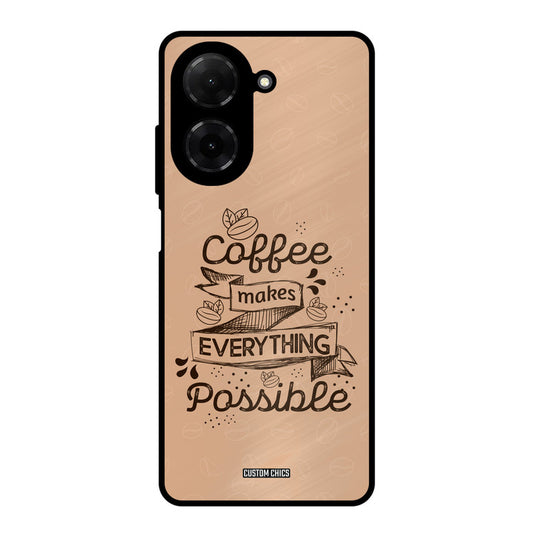 Possible Coffee Poco C71 Mobile Back Cover - Typography PrintShield Case