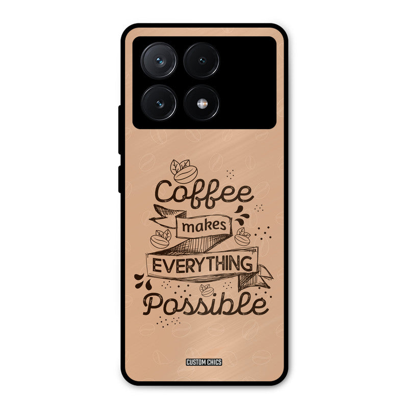 Possible Coffee Poco X6 Pro Mobile Back Cover - Typography PrintShield Case