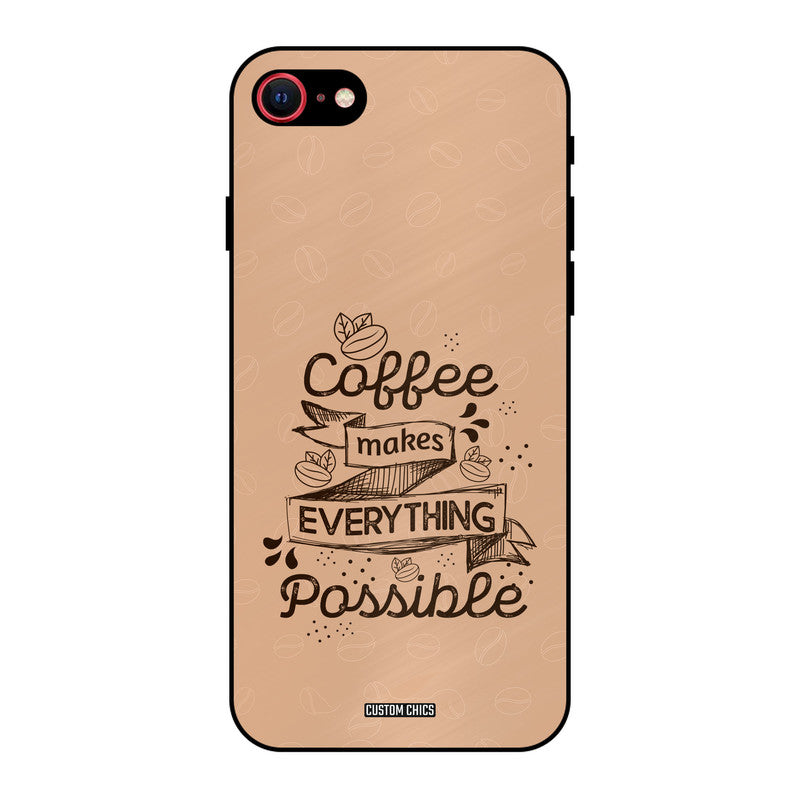 Possible Coffee iPhone SE 2020 Mobile Back Cover - Typography PrintShield Case