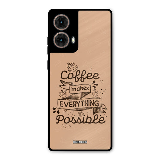 Possible Coffee Moto G85 Mobile Back Cover - Typography PrintShield Case