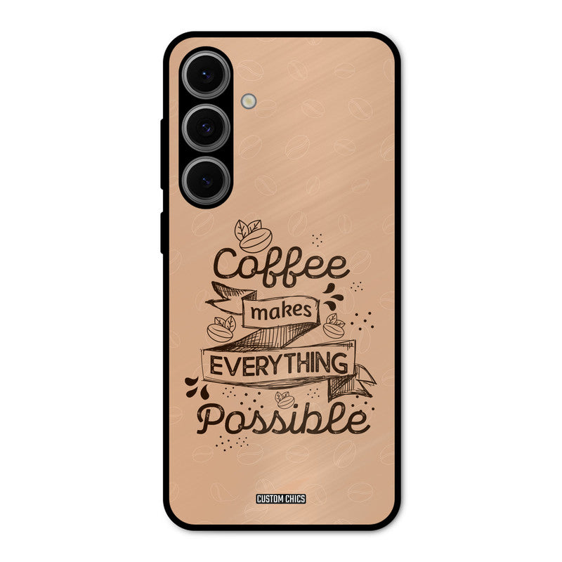 Possible Coffee Samsung Galaxy S24 Mobile Back Cover - Typography PrintShield Case
