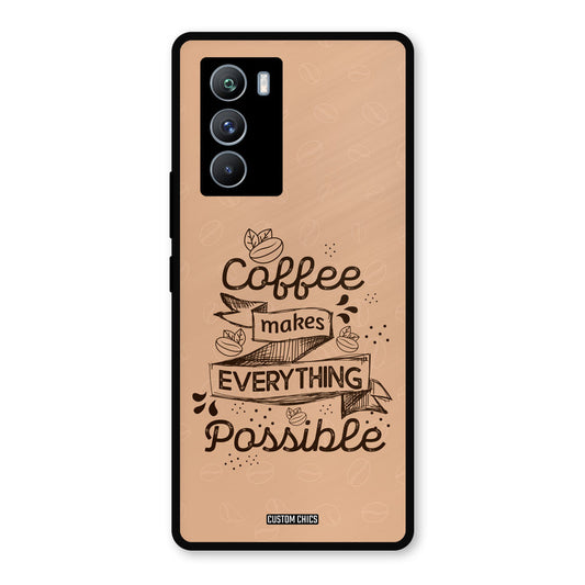 Possible Coffee iQOO 9SE Mobile Back Cover - Typography PrintShield Case