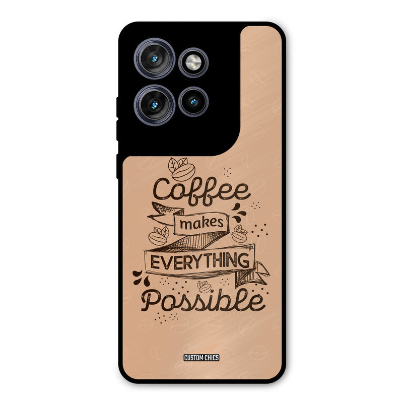 Possible Coffee Motorola Edge 50 Neo Mobile Back Cover - Typography PrintShield Case