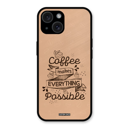 Possible Coffee iPhone 15 Mobile Back Cover - Typography PrintShield Case